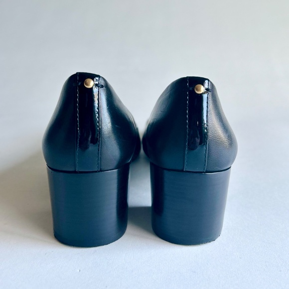Tory Burch Black Genuine Leather Cap Toe Classic Pumps size 8.5 - Picture 8 of 15